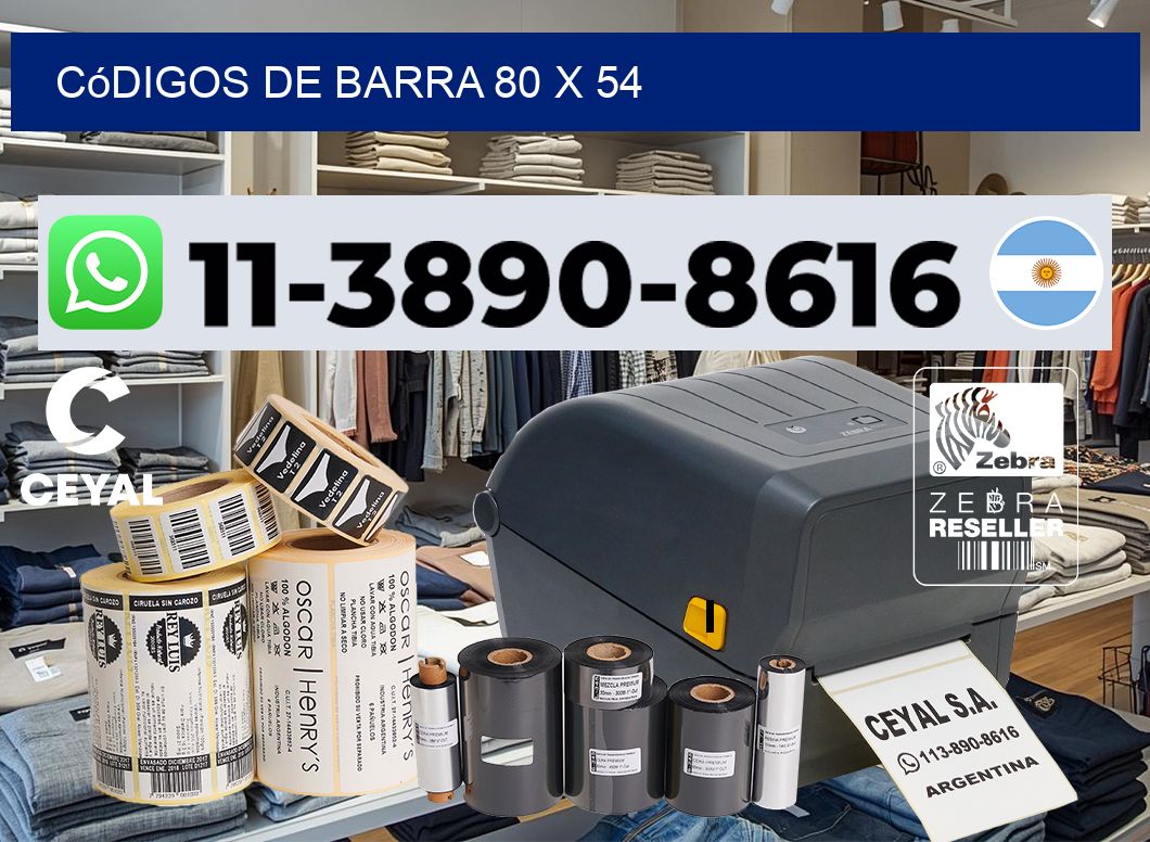 códigos de barra 80 x 54