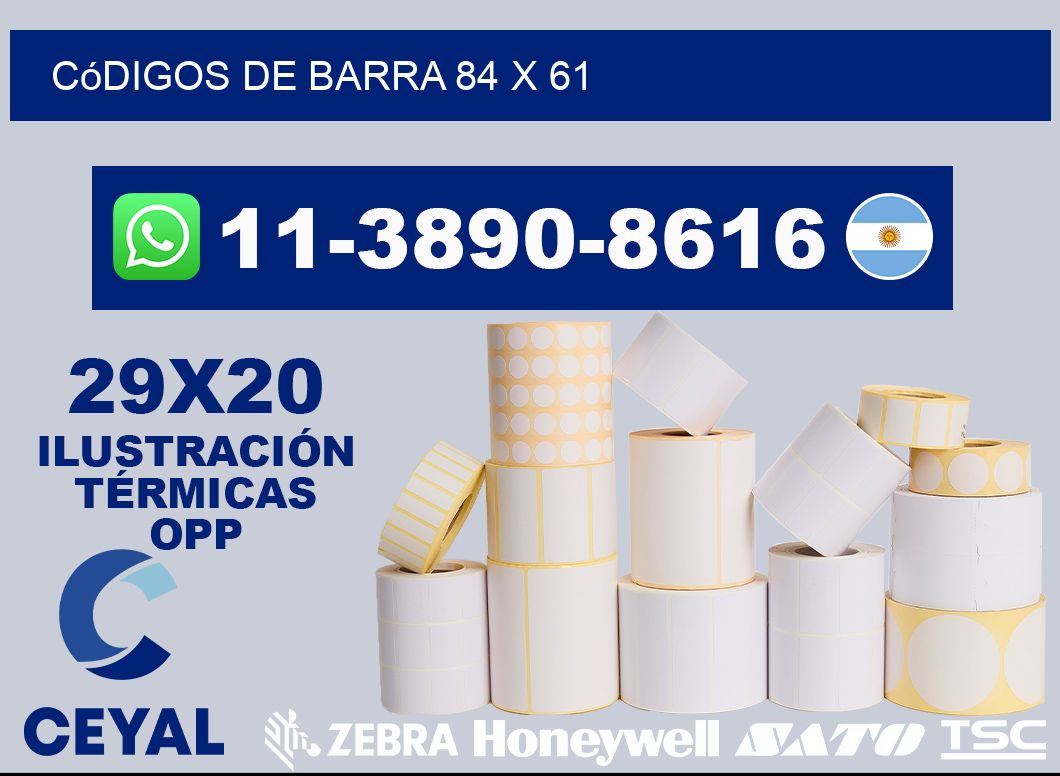 códigos de barra 84 x 61
