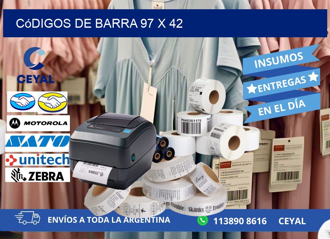 códigos de barra 97 x 42