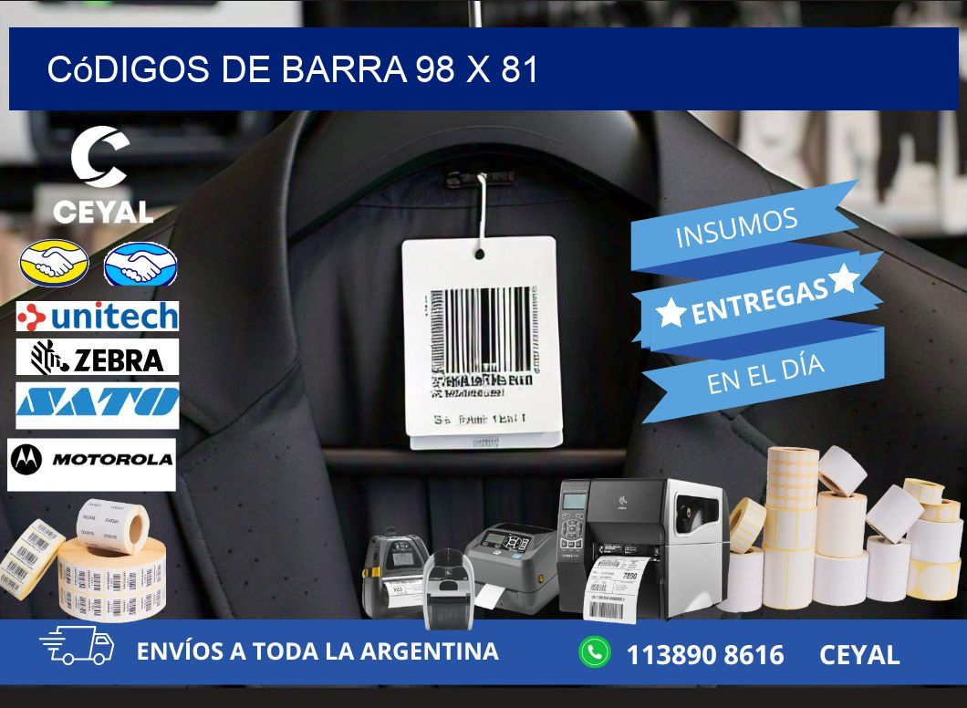códigos de barra 98 x 81