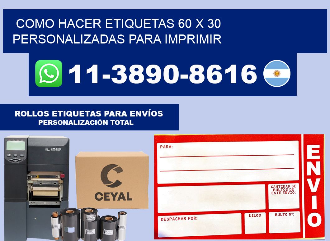 como hacer etiquetas 60 x 30 personalizadas para imprimir
