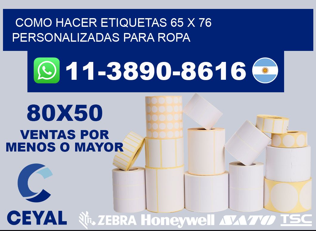 como hacer etiquetas 65 x 76 personalizadas para ropa