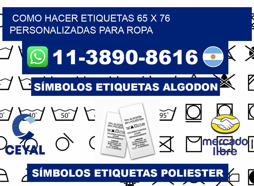 como hacer etiquetas 65 x 76 personalizadas para ropa