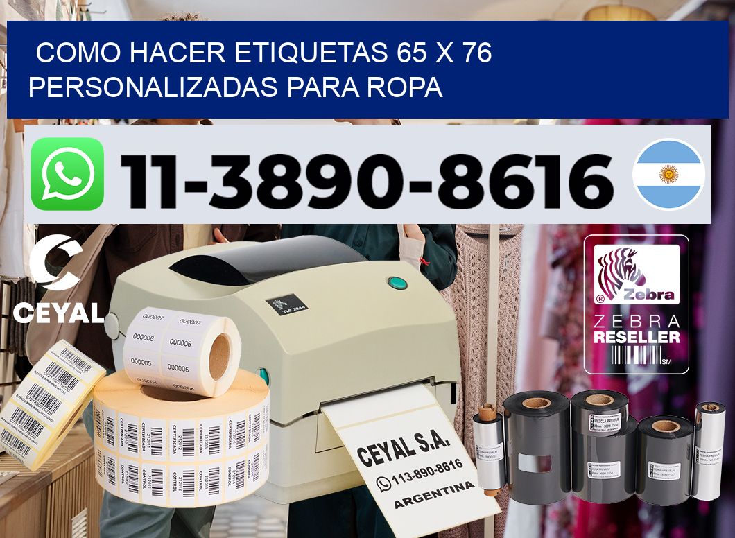 como hacer etiquetas 65 x 76 personalizadas para ropa