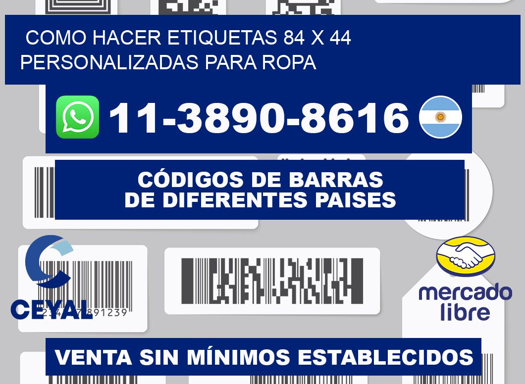 como hacer etiquetas 84 x 44 personalizadas para ropa