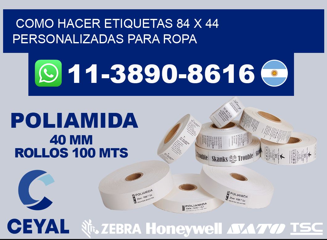como hacer etiquetas 84 x 44 personalizadas para ropa
