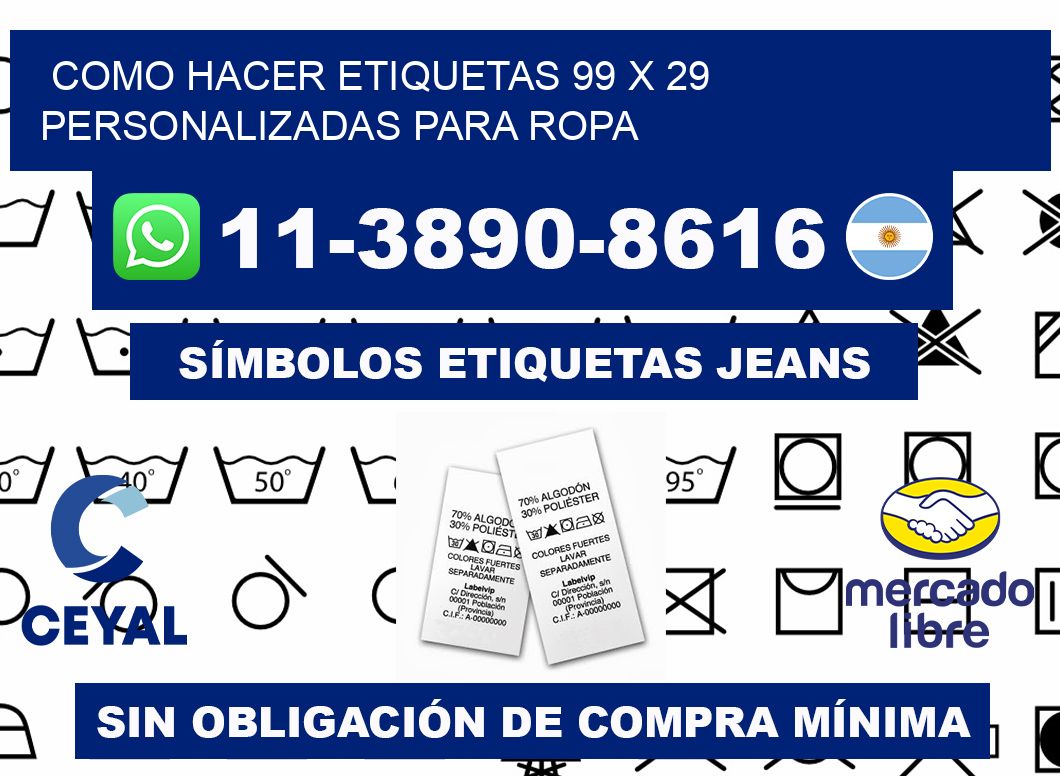 como hacer etiquetas 99 x 29 personalizadas para ropa