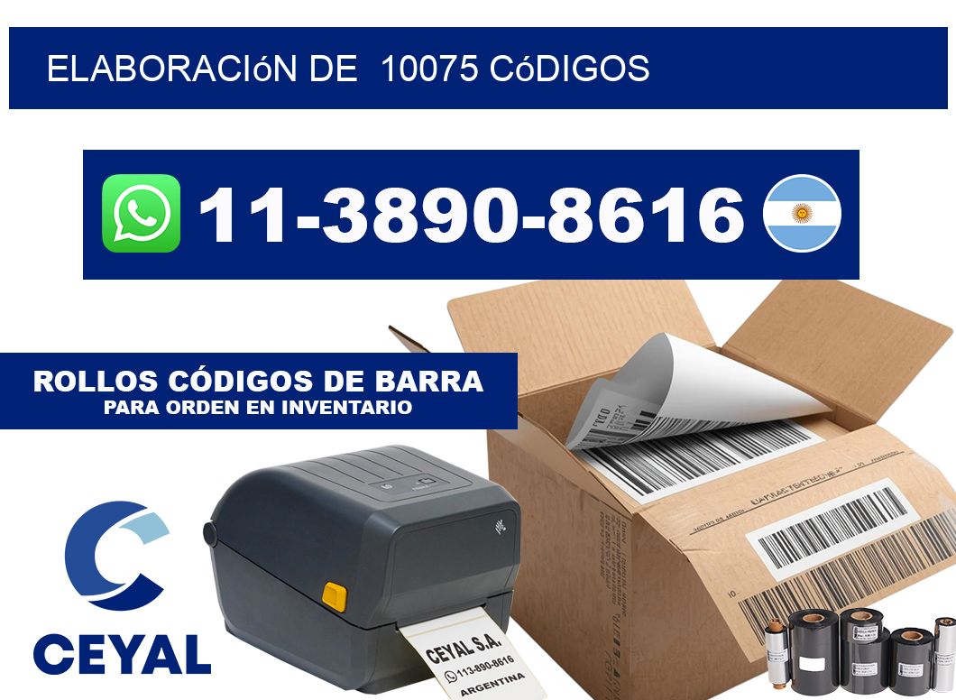 elaboración de  10075 códigos