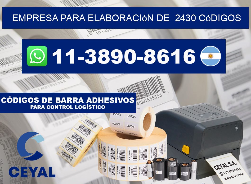 empresa para elaboración de  2430 códigos