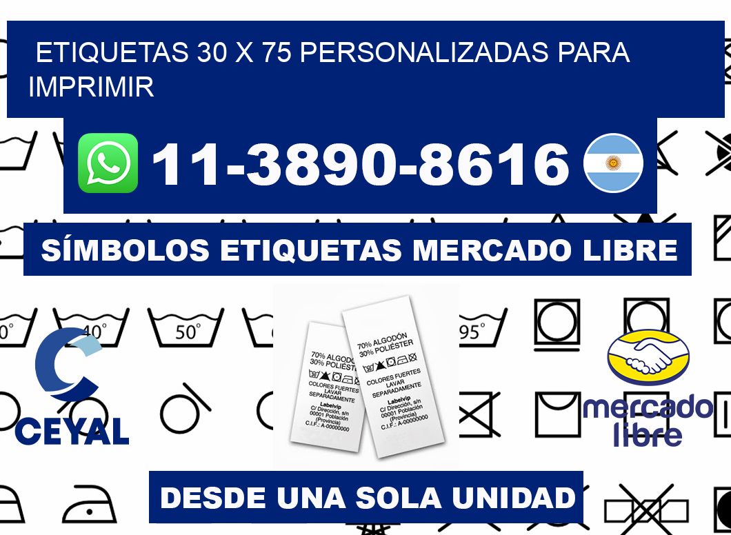 etiquetas 30 x 75 personalizadas para imprimir