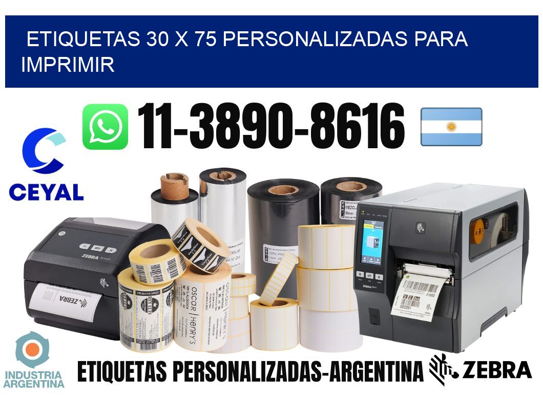 etiquetas 30 x 75 personalizadas para imprimir