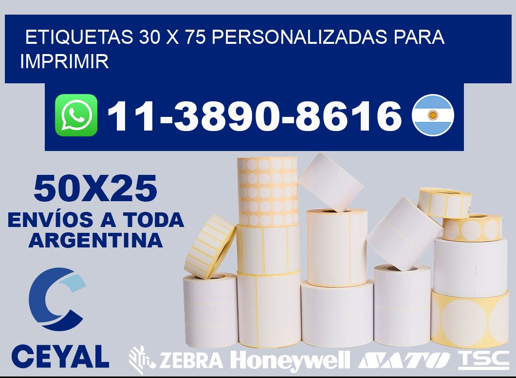 etiquetas 30 x 75 personalizadas para imprimir
