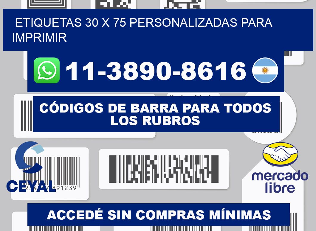 etiquetas 30 x 75 personalizadas para imprimir