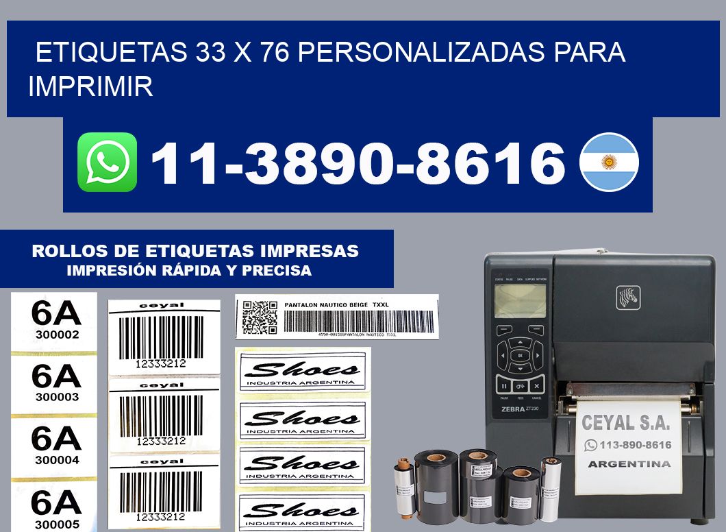 etiquetas 33 x 76 personalizadas para imprimir