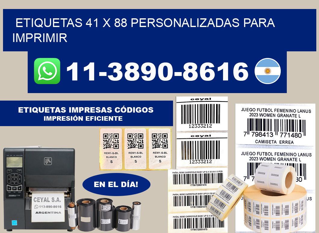 etiquetas 41 x 88 personalizadas para imprimir