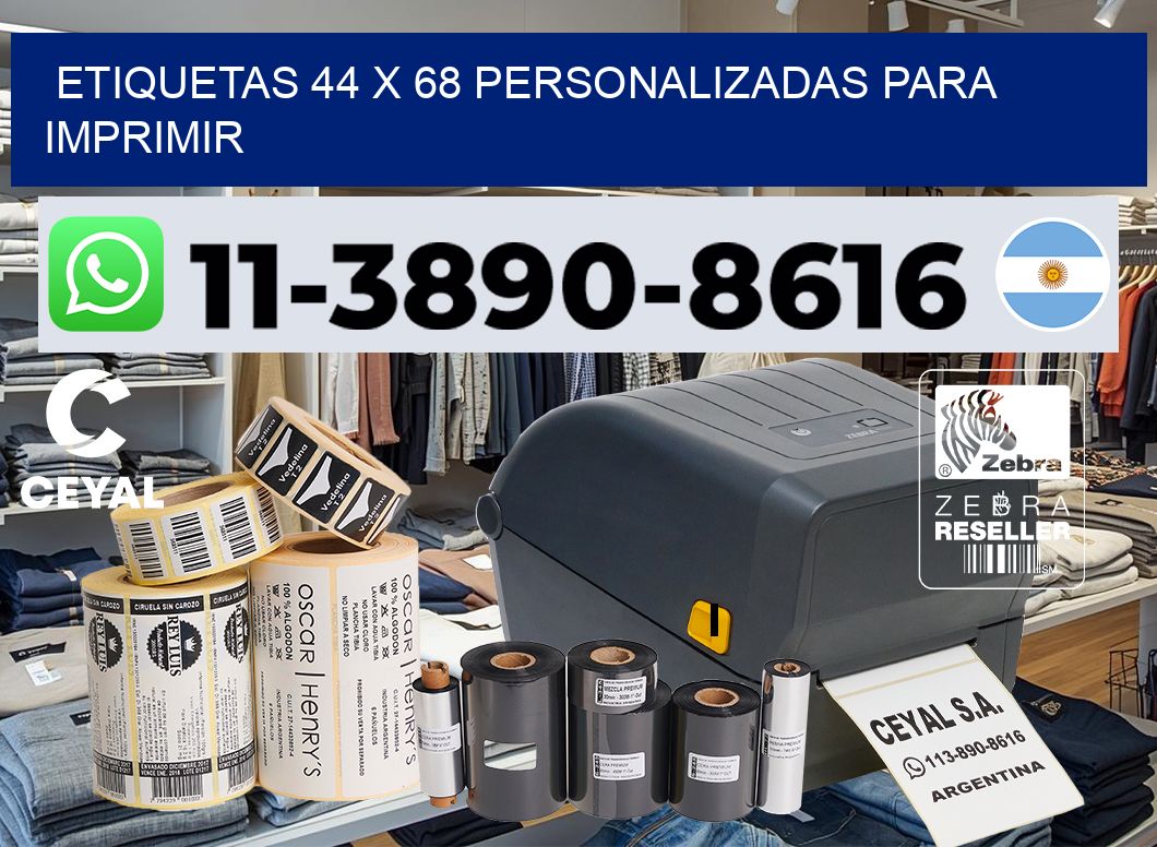 etiquetas 44 x 68 personalizadas para imprimir