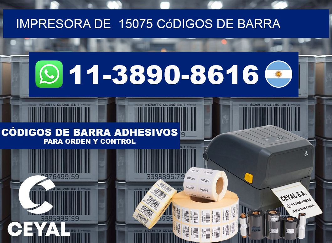 impresora de 15075 códigos de barra