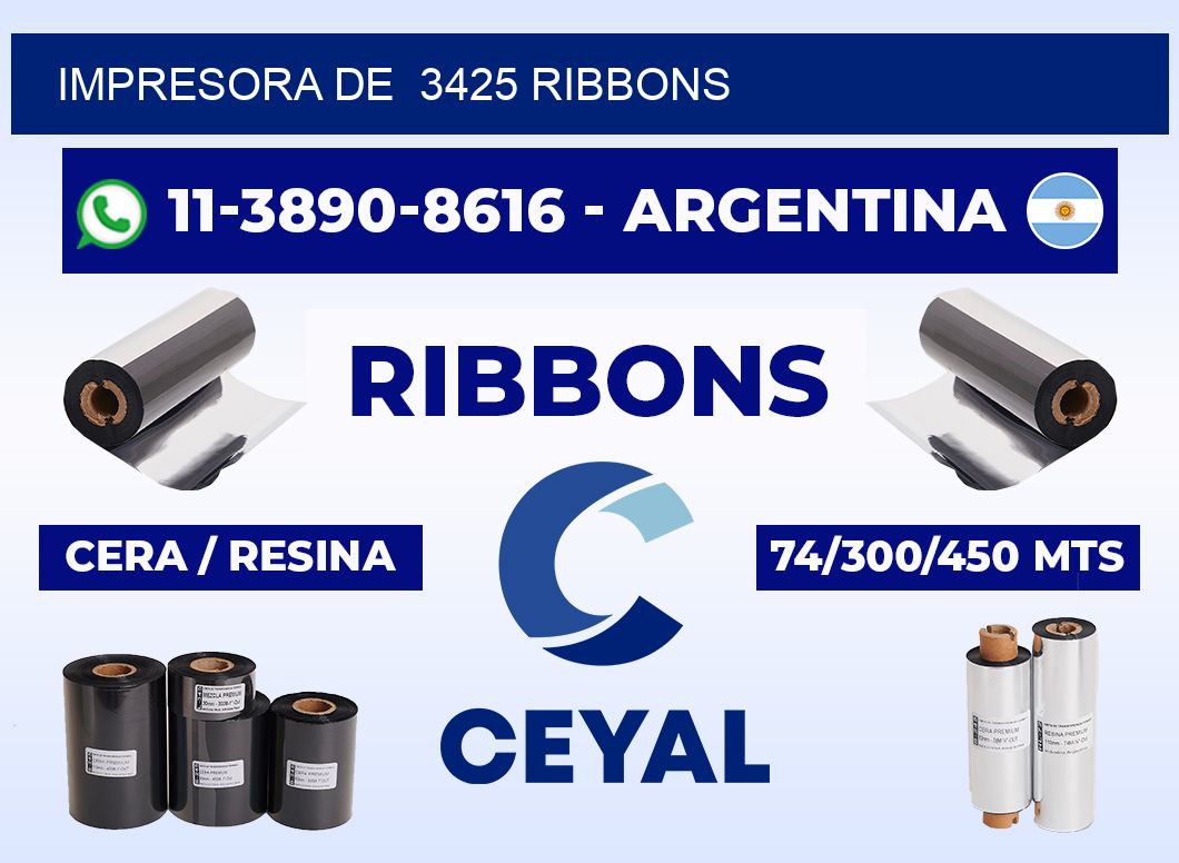 impresora de 3425 ribbons