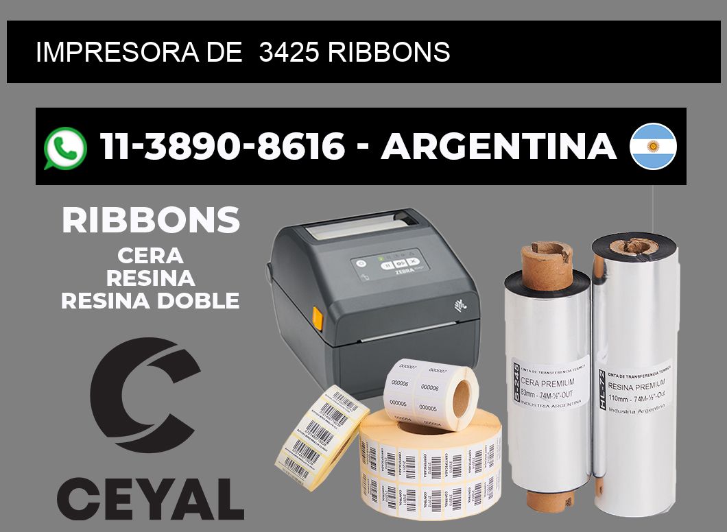impresora de 3425 ribbons