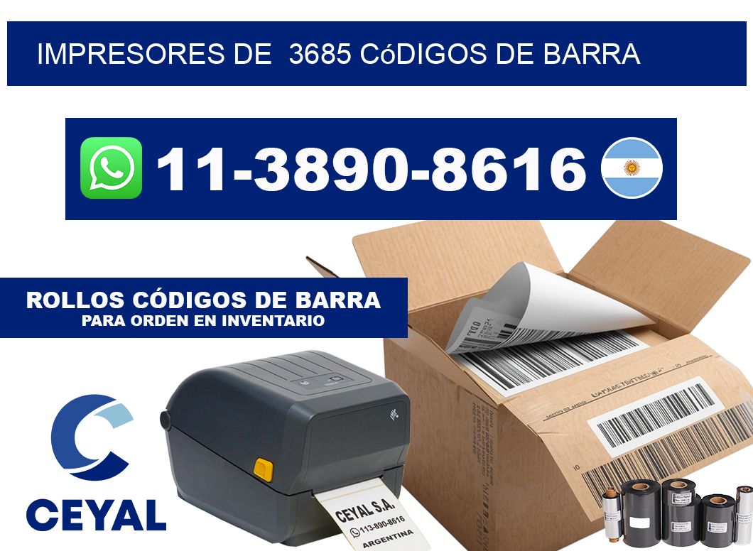 impresores de  3685 códigos de barra