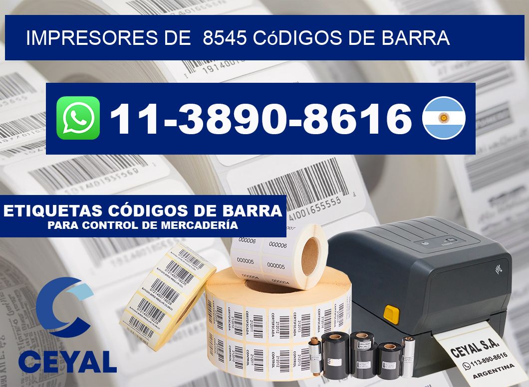 impresores de 8545 códigos de barra