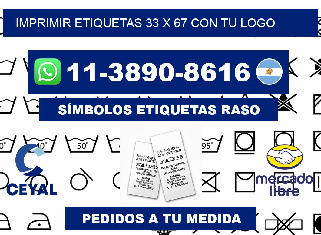 imprimir etiquetas 33 x 67 con tu logo