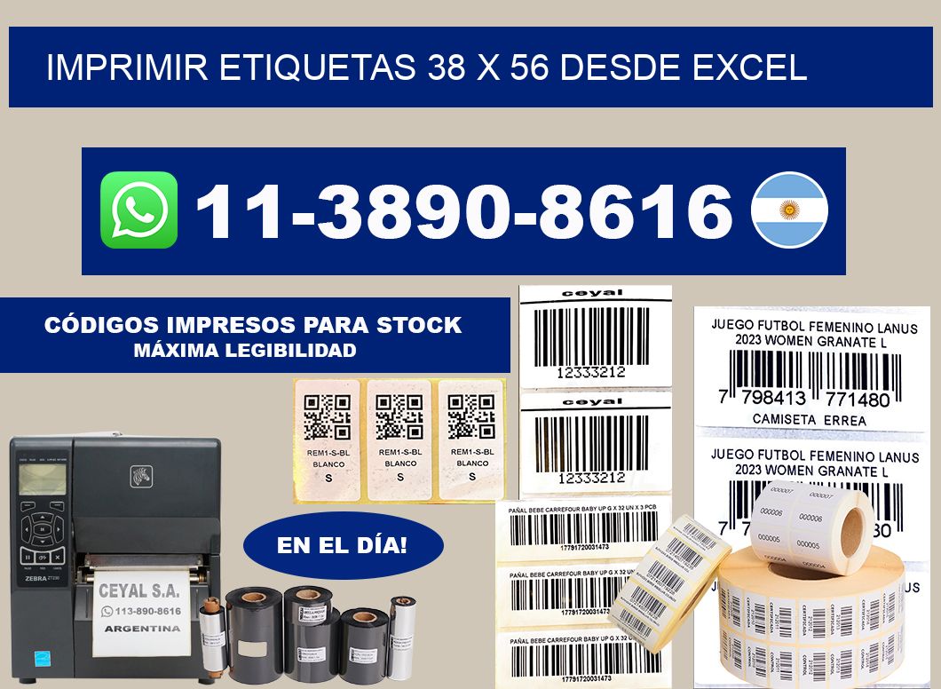 imprimir etiquetas 38 x 56 desde excel