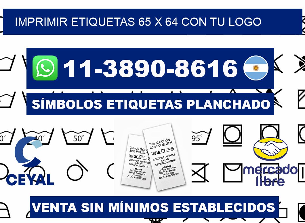 imprimir etiquetas 65 x 64 con tu logo