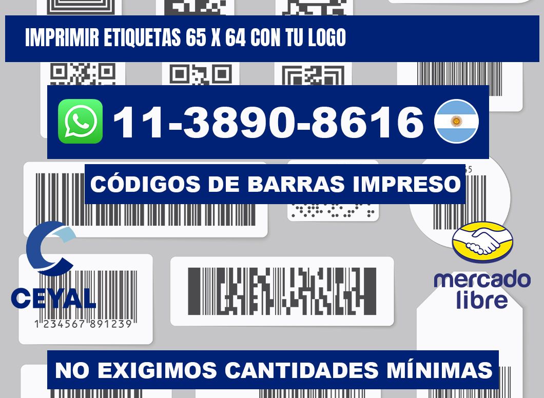 imprimir etiquetas 65 x 64 con tu logo