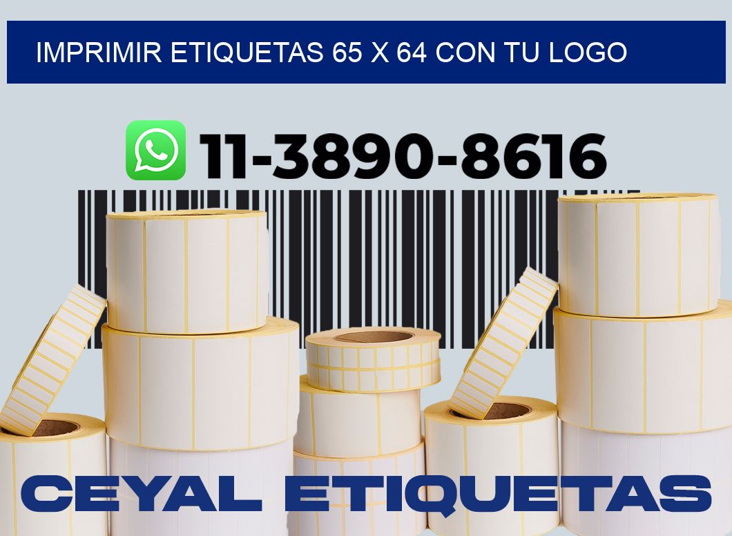 imprimir etiquetas 65 x 64 con tu logo