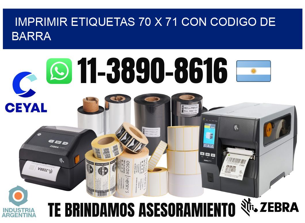imprimir etiquetas 70 x 71 con codigo de barra
