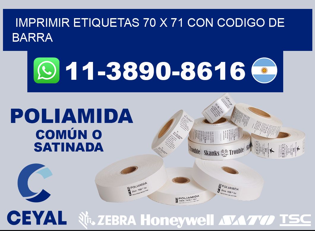 imprimir etiquetas 70 x 71 con codigo de barra