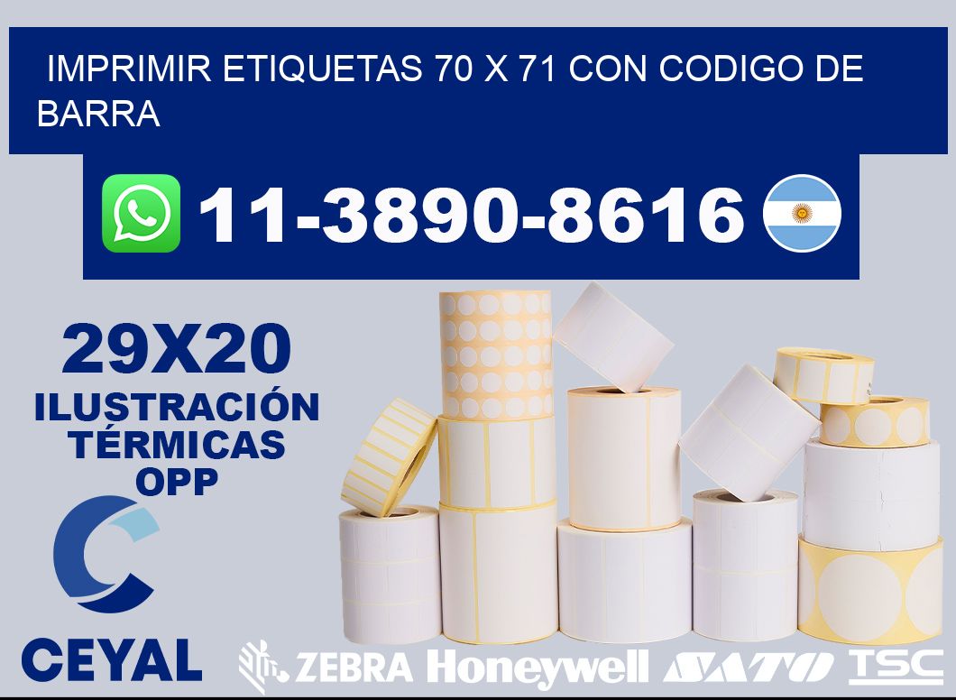 imprimir etiquetas 70 x 71 con codigo de barra