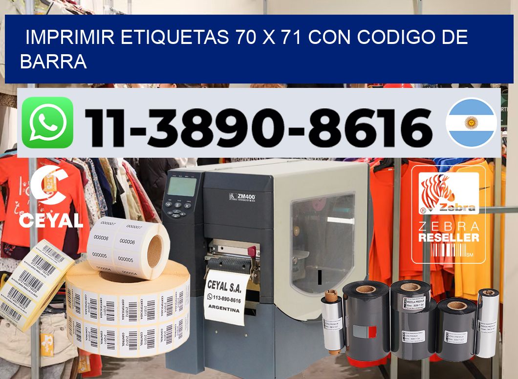 imprimir etiquetas 70 x 71 con codigo de barra