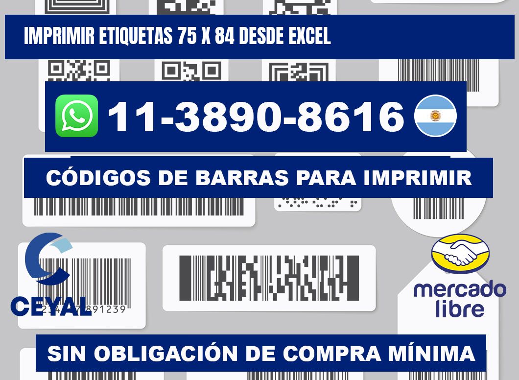 imprimir etiquetas 75 x 84 desde excel