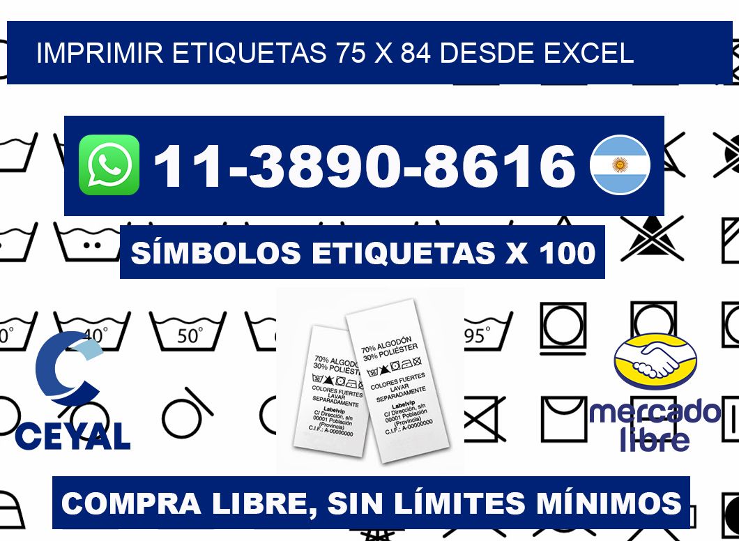 imprimir etiquetas 75 x 84 desde excel