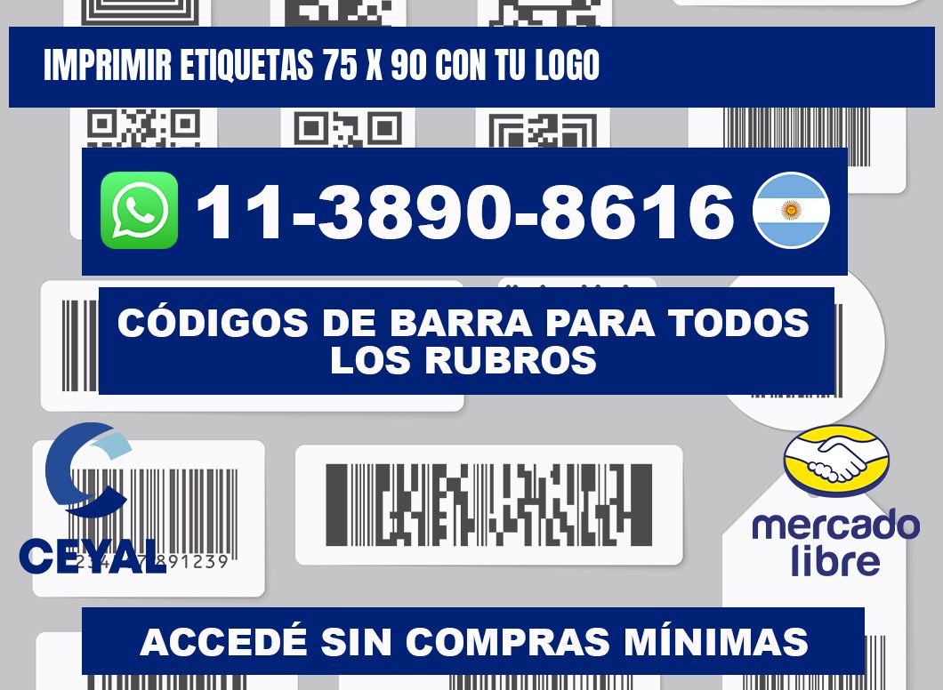 imprimir etiquetas 75 x 90 con tu logo