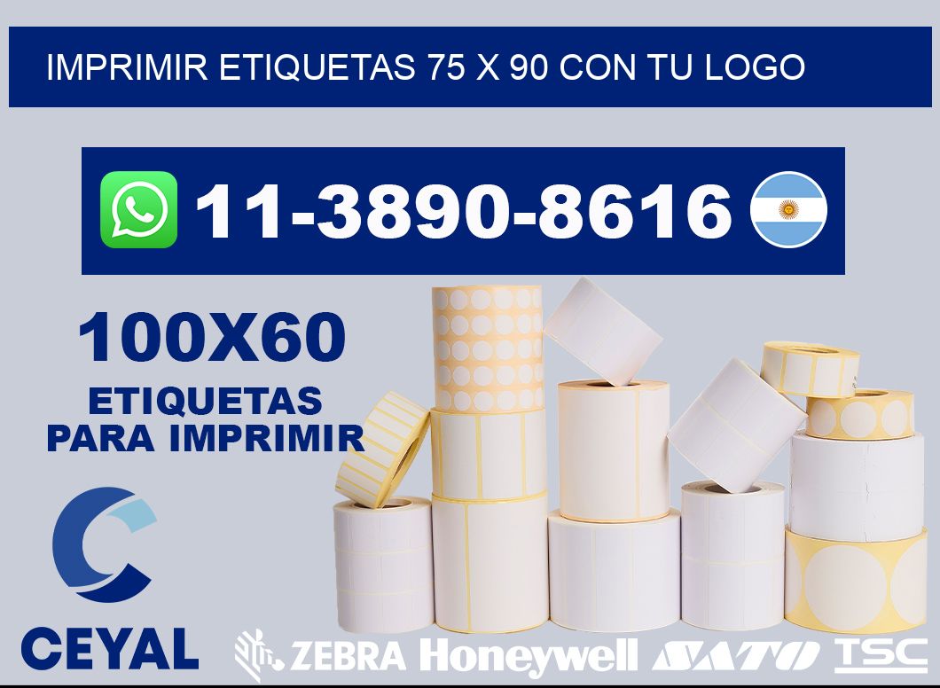 imprimir etiquetas 75 x 90 con tu logo