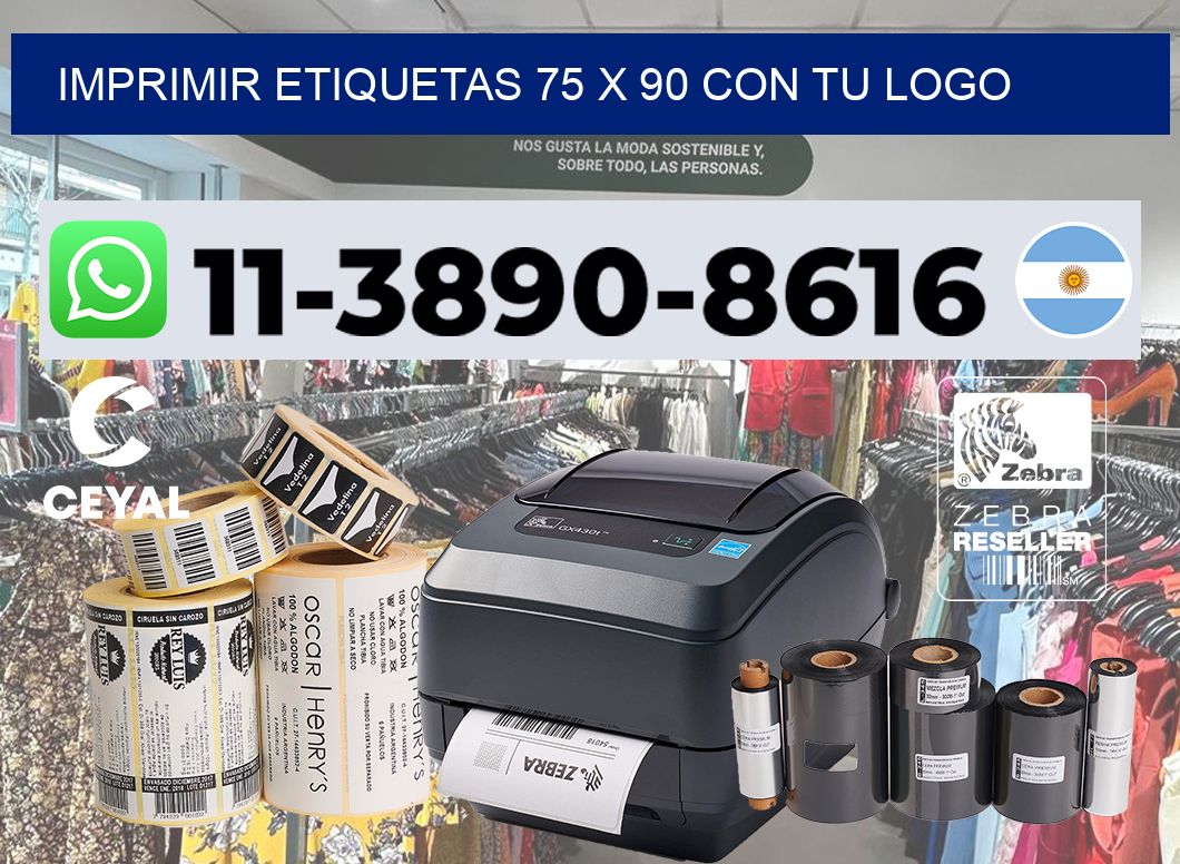 imprimir etiquetas 75 x 90 con tu logo