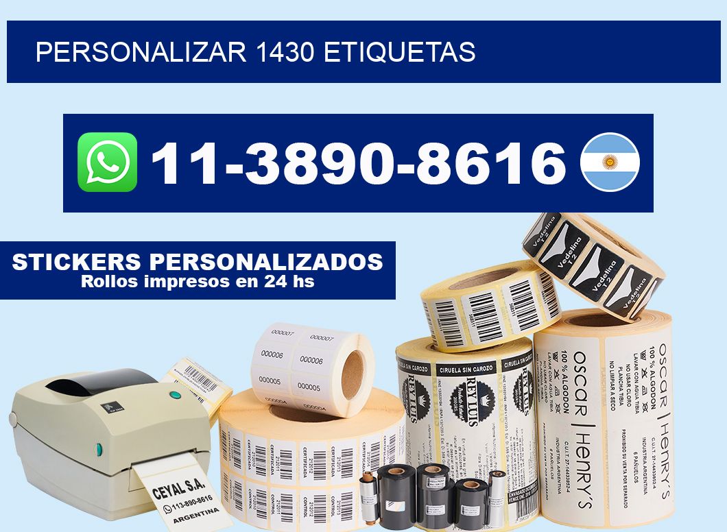 personalizar 1430 etiquetas