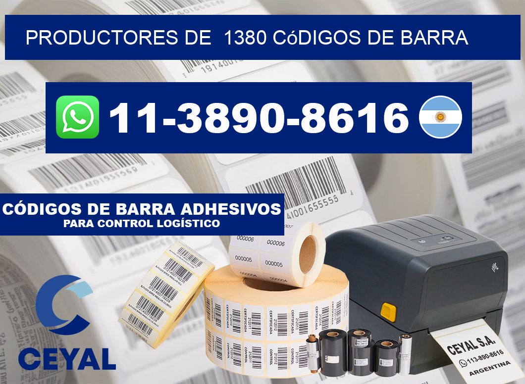 productores de  1380 códigos de barra