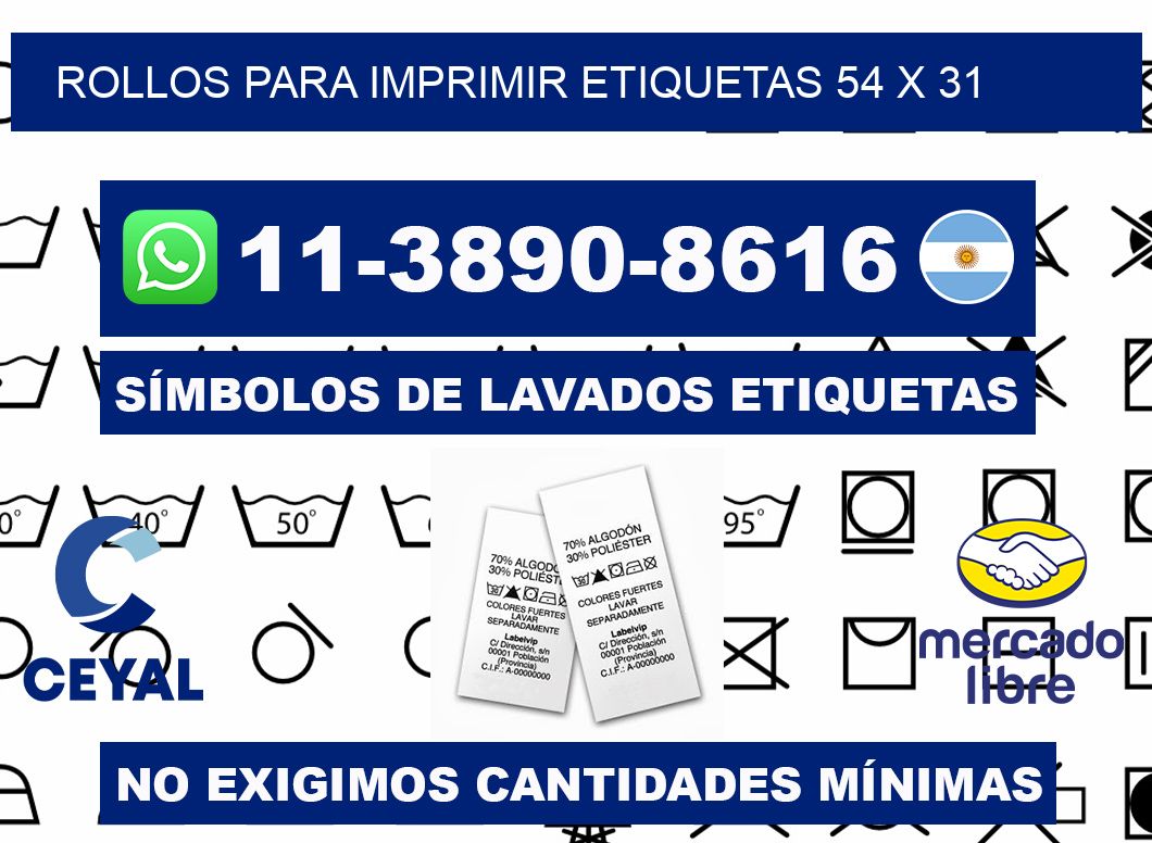 rollos para imprimir etiquetas 54 x 31