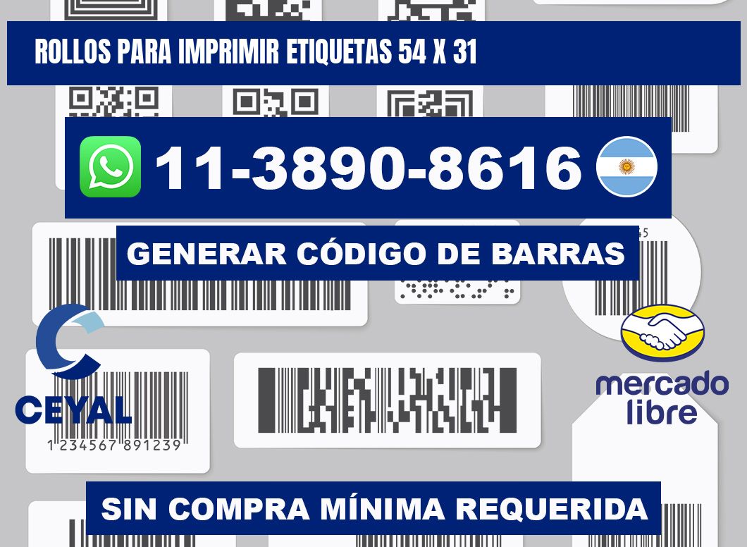 rollos para imprimir etiquetas 54 x 31