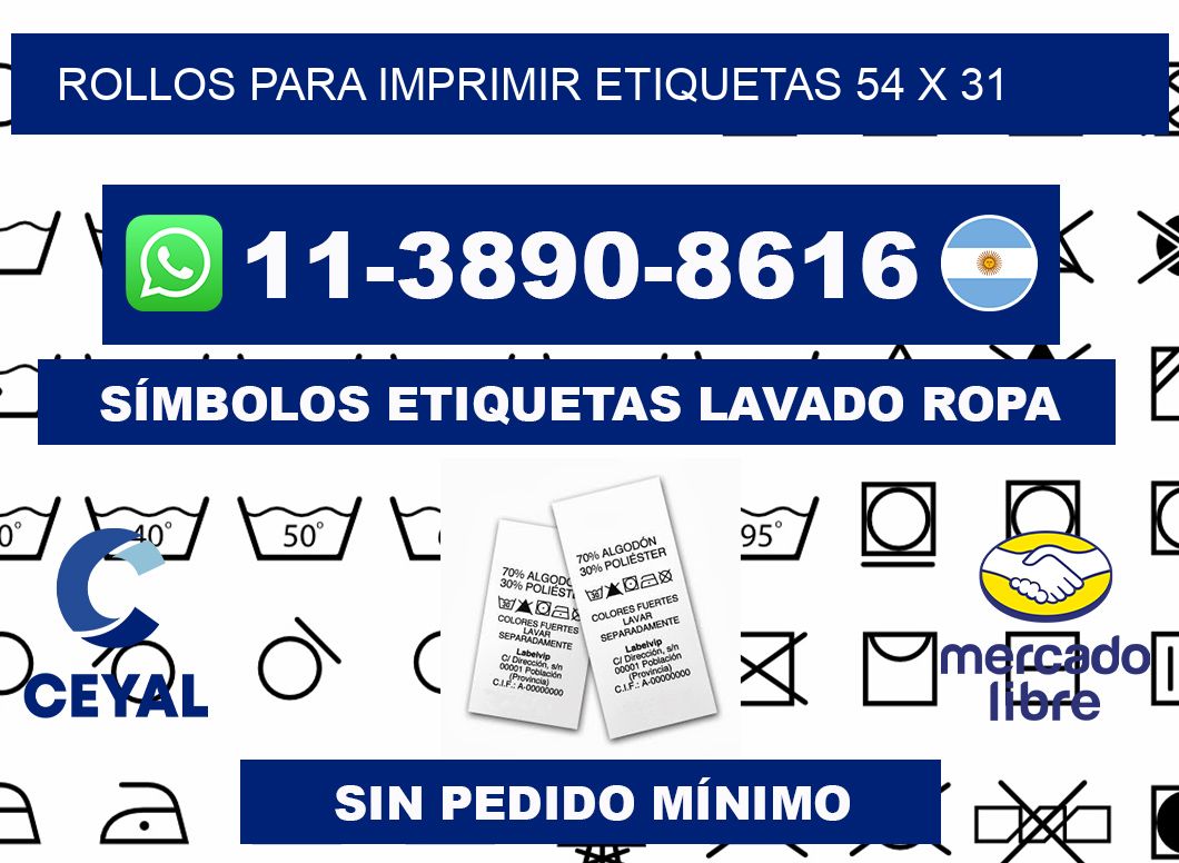 rollos para imprimir etiquetas 54 x 31