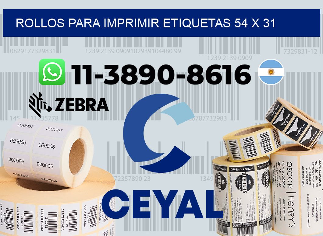 rollos para imprimir etiquetas 54 x 31