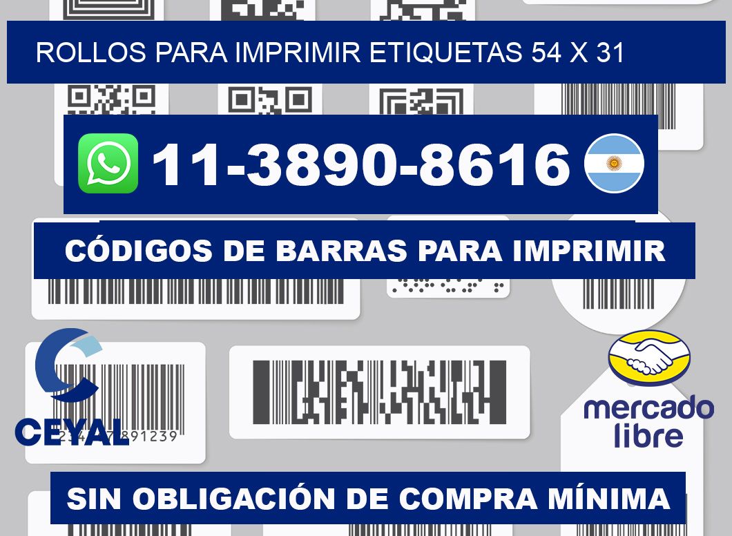 rollos para imprimir etiquetas 54 x 31