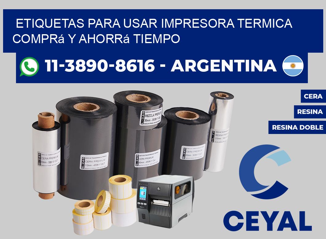 ETIQUETAS PARA USAR IMPRESORA TERMICA Comprá y ahorrá tiempo