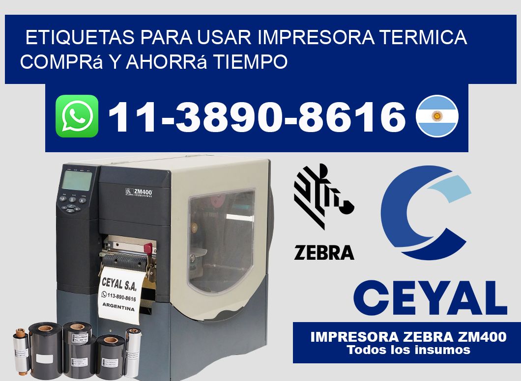 ETIQUETAS PARA USAR IMPRESORA TERMICA Comprá y ahorrá tiempo