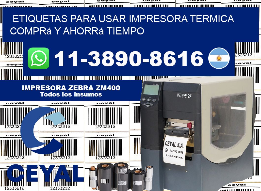 ETIQUETAS PARA USAR IMPRESORA TERMICA Comprá y ahorrá tiempo