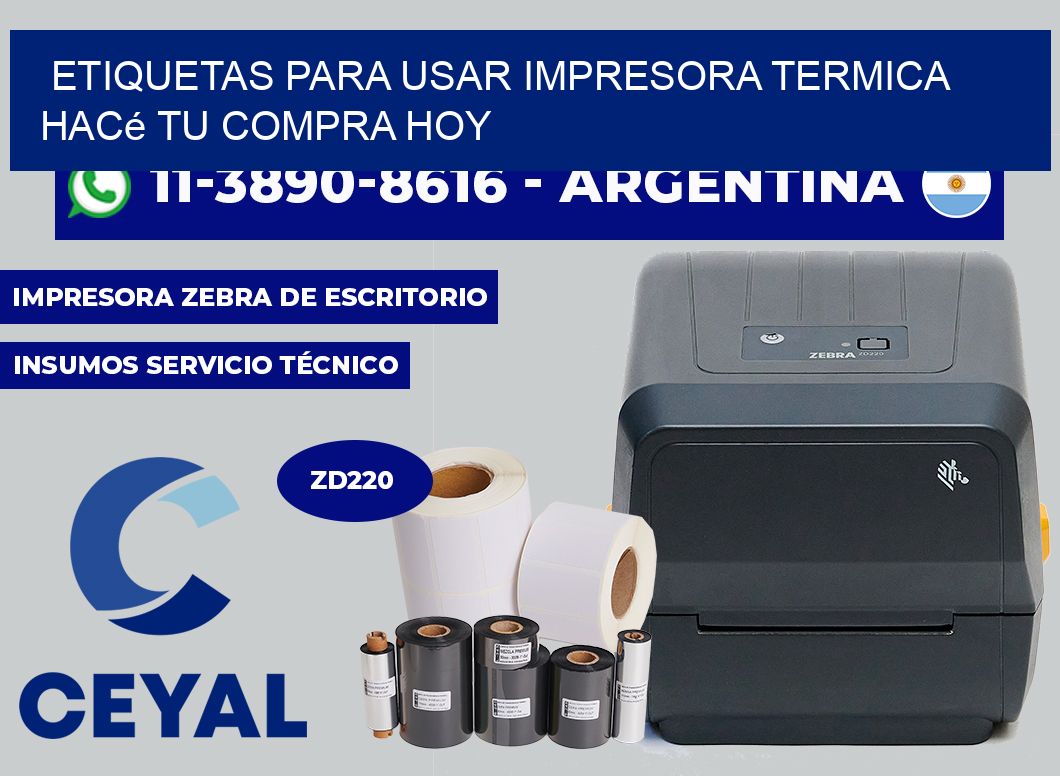 ETIQUETAS PARA USAR IMPRESORA TERMICA Hacé tu compra hoy